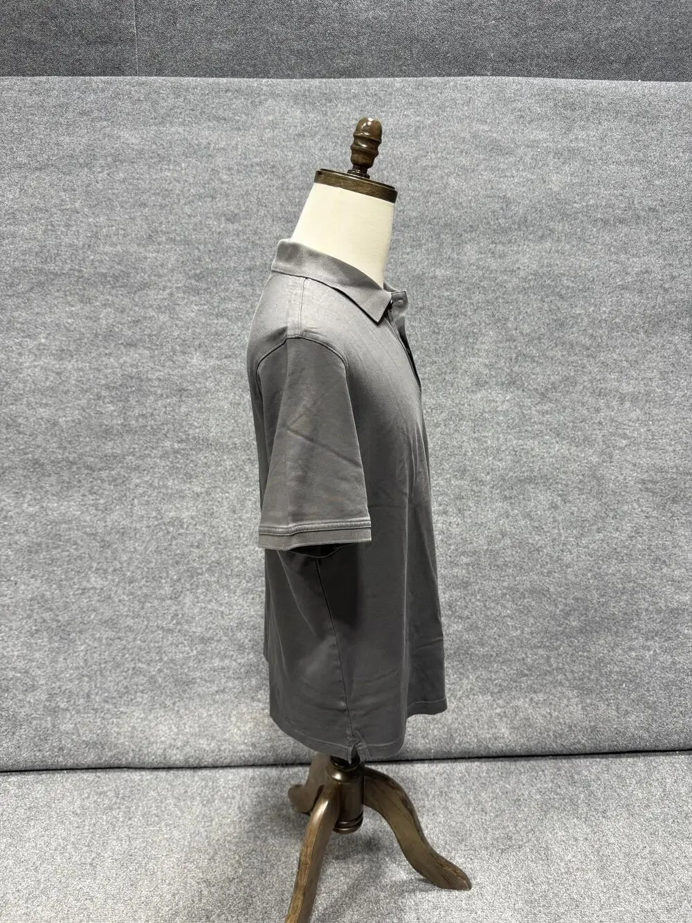 Banana Republic Luxury Touch Polo Shirt Mens XL Gray Short Sleeve Casual Top
